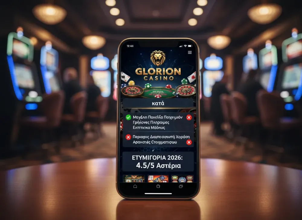 Glorion Casino review – υπέρ, κατά και ετυμηγορία 2026