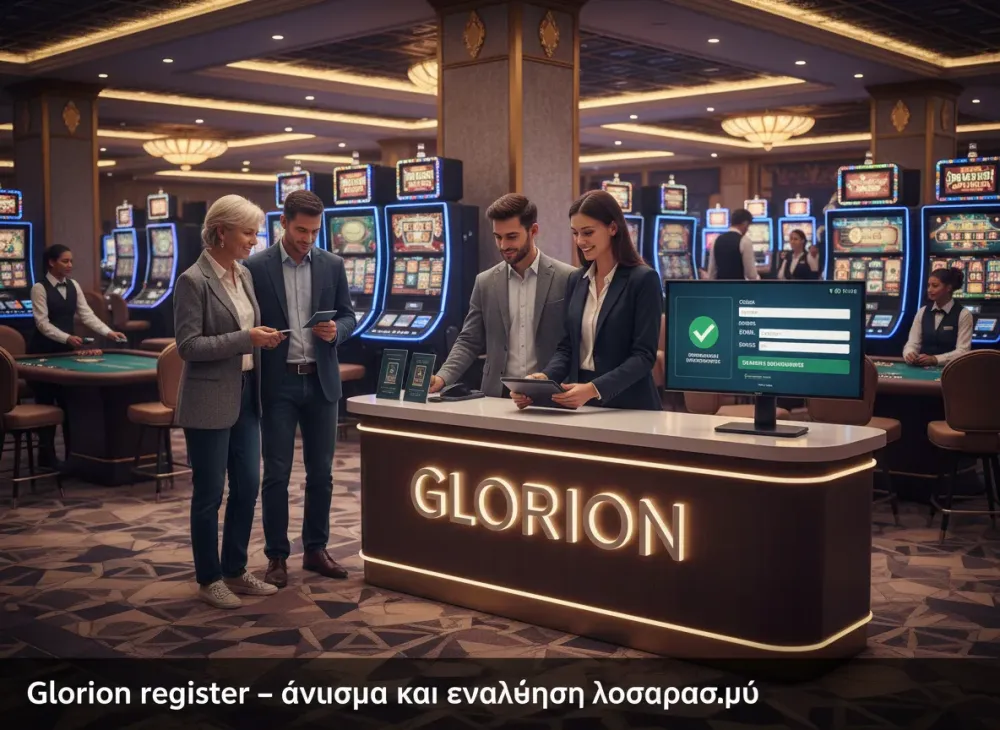 Glorion register – άνοιγμα και επαλήθευση λογαριασμού